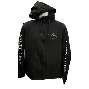 Salty Crew Black Pullover Hoodie windbreaker Size L